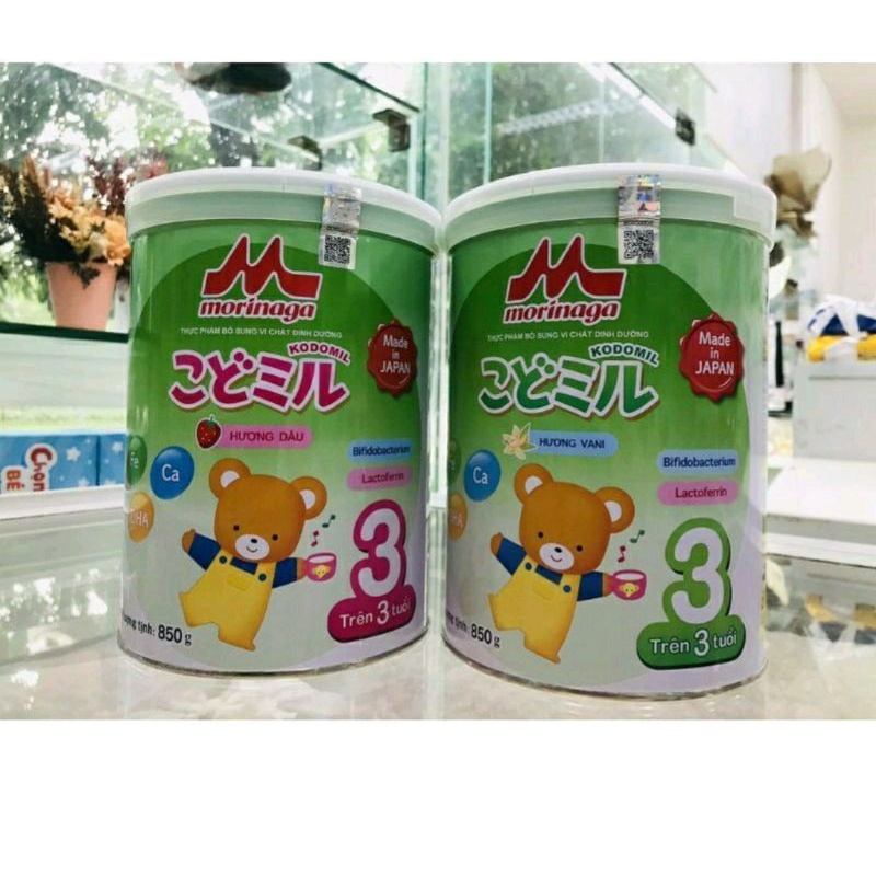 Set 2lon sữa Morinaga số 3  lon 850g date T2/2024