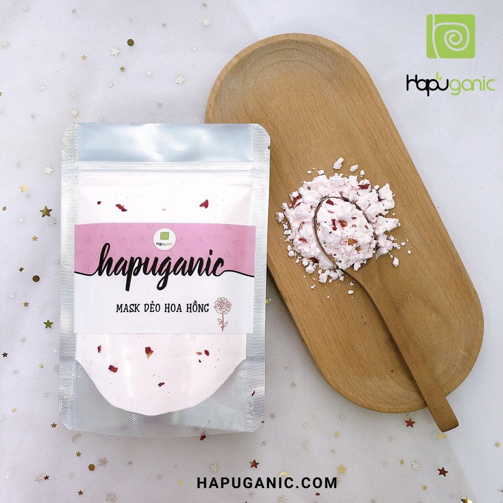 Mask Dẻo Hoa Hồng Hapu Organic Mặt Nạ Dẻo chuyên dùng trong Spa uy tín sáng da, chống lão hóa