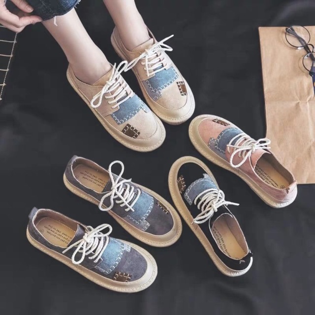 Giày oxfords da lộn vintage