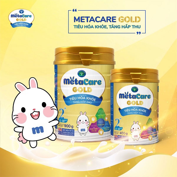 [MẪU MỚI] Sữa bột Metacare Gold số 0+, 1+, 2+ Lon 900g Date 2023 - Riobaby