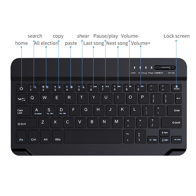 Bàn Phím Bluetooth Không Dây Cho Windows / Android / máy tính bảng hãng táo/ Laptop