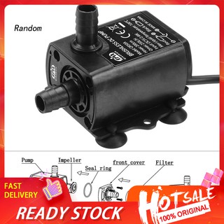 Máy Bơm Chìm Mini Chống Thấm Nước Dc 5V 250L / H Chất Lượng Cao