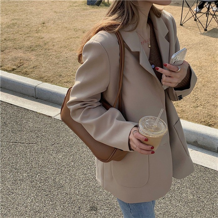 (k15) áo khoác blazer vest hai màu đen và mơ (kèm ảnh khách ) | BigBuy360 - bigbuy360.vn