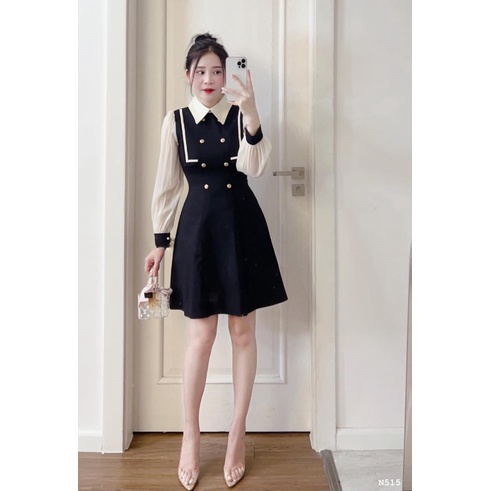 VÁY PHỐI NGỰC VIỀN CÚC ĐỒNG