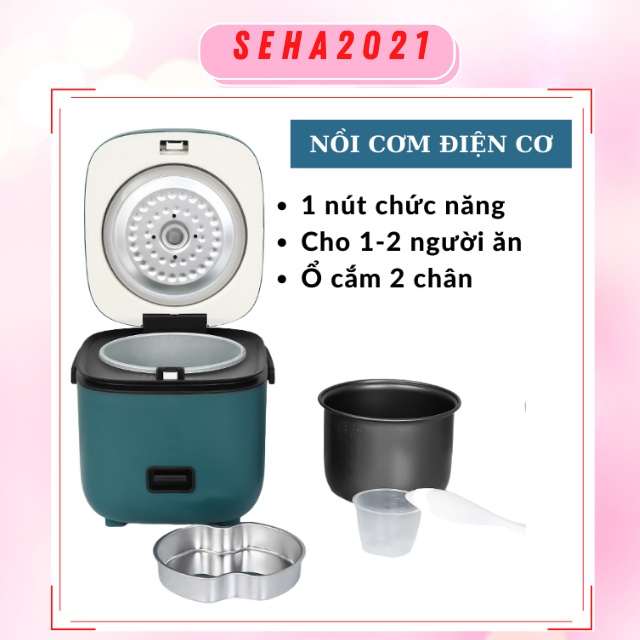 Nồi Cơm Điện Mini Điện Tử Đa Năng Jiashi 1.2L cho 1-2 Người Ăn Nấu Gạo Lứt Chống Dính Giá Rẻ Nhất Có Xửng Hấp Seha2021