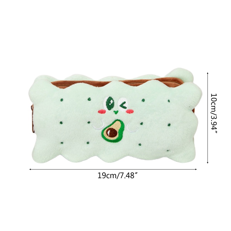 Túi Đựng Bút/ Mỹ Phẩm Hình Bánh Quy Hoạt Hình Nhồi Bông Dễ Thương Cho Nữ Sinh