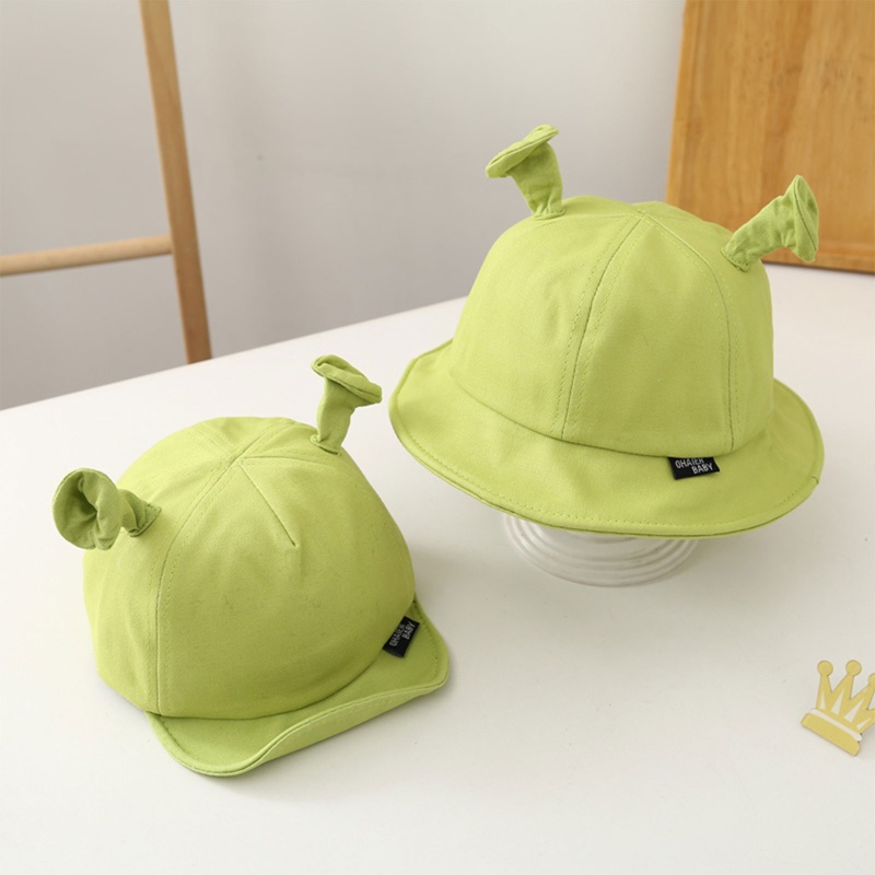 Nón Tai Bèo Rộng Vành Cotton Màu Trơn Chống Tia UV Mềm Mại In Họa Tiết Quái Vật Thời Trang Mùa Hè Cho Nam Và Nữ