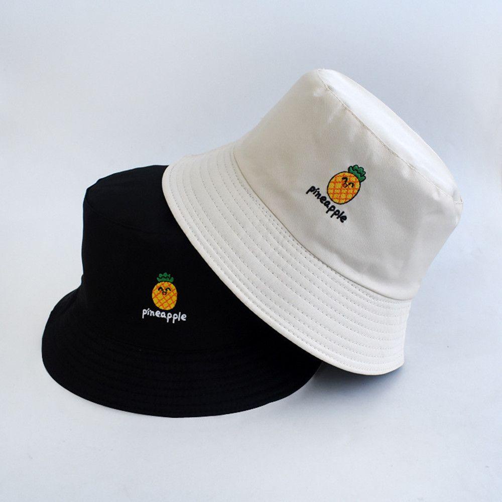 Nón Bucket Thêu Hình Trái Cây Thời Trang Đi Biển Mùa Hè Mới Cho Nam Nữ