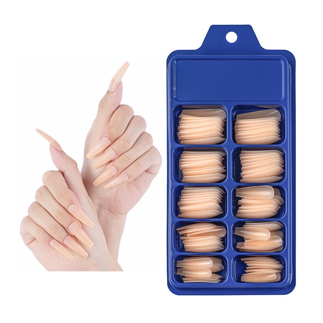 1 Hộp 100 Móng Tay Giả Nhiều Màu Dán Trang Trí