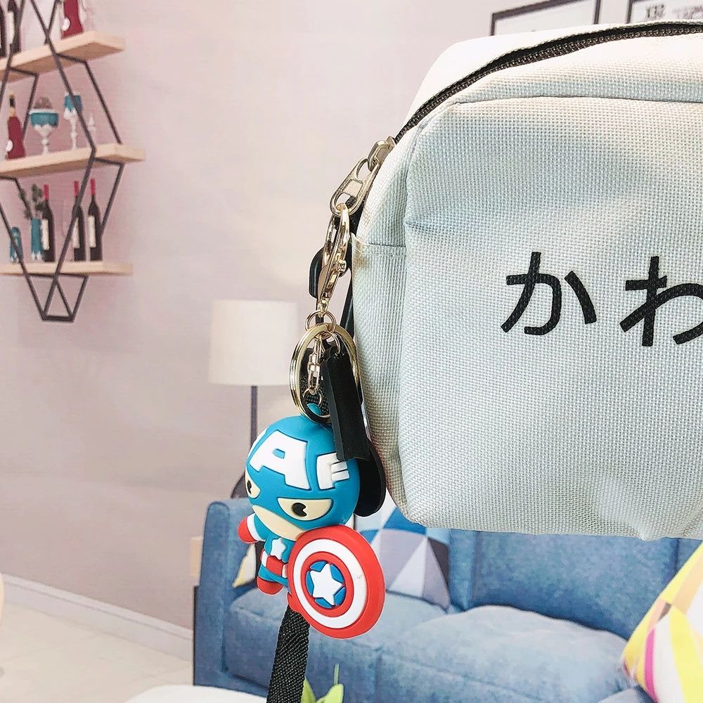 Móc Khóa Gắn Balo Hình Nhân Vật Hoạt Hình Captain America