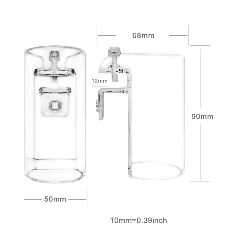 Dụng cụ cho cá ăn bằng acrylic trong suốt nổi trên mặt nước tiện dụng