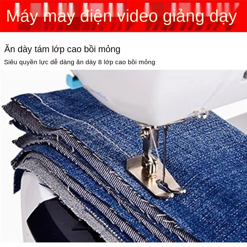 Máy may Mingsewn 306 mới gia dụng tự động điện mini bàn đạp nhỏ hướng dẫn sử vi- vải Che Chihou