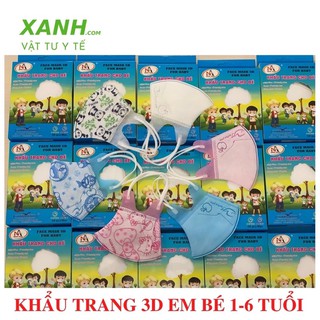 khẩu trang trẻ em nam Anh 3d, 5d hộp 10 cái