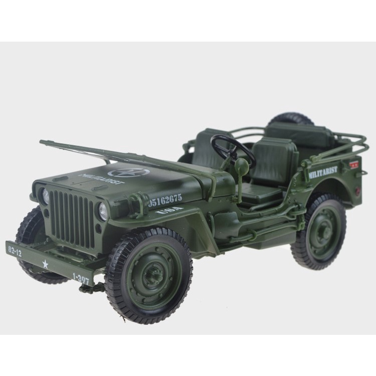 Mô hình xe Jeep Thế chiến II tỉ lệ 1:18