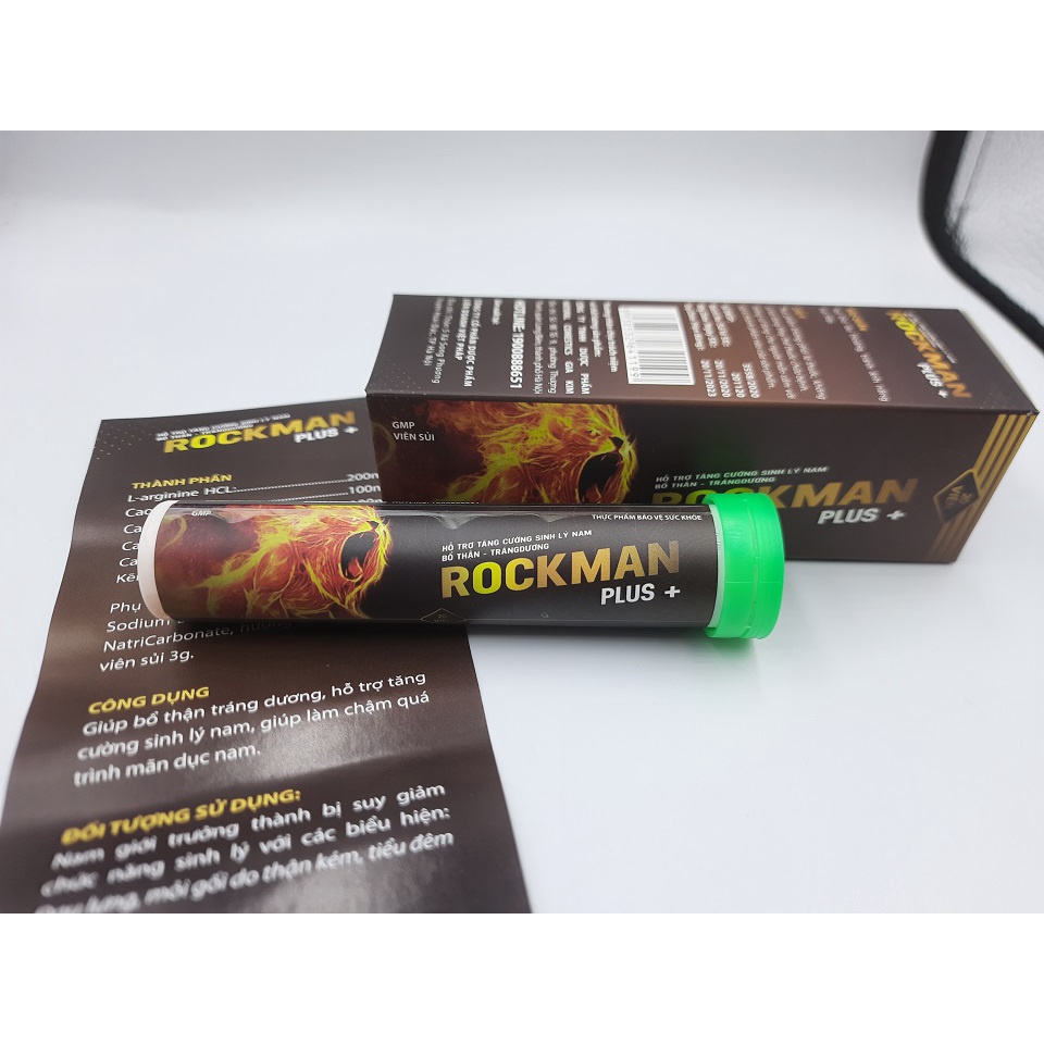 Viên Sủi Tăng Cường Sinh Lý Rockman Plus - Tăng Cường Chức Năng Sinh Lý Nam,Bổ Thận,Tráng Dương