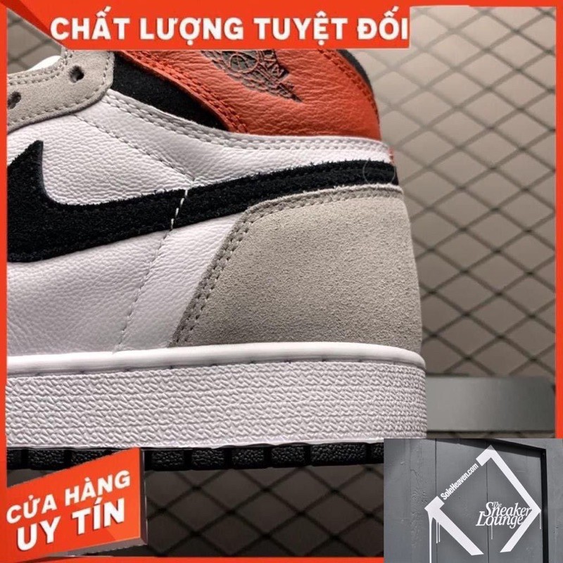 [MIỄN PHÍ SHIP] Giầy thể thao AIR JORDAN 1 Trắng quai Đỏ Smoke Grey | BigBuy360 - bigbuy360.vn