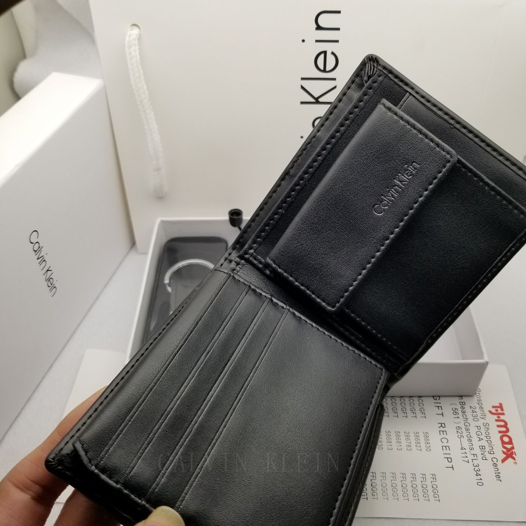 Ví nam chính hãng Calvin Klein, ví nam xu, ví da thật
