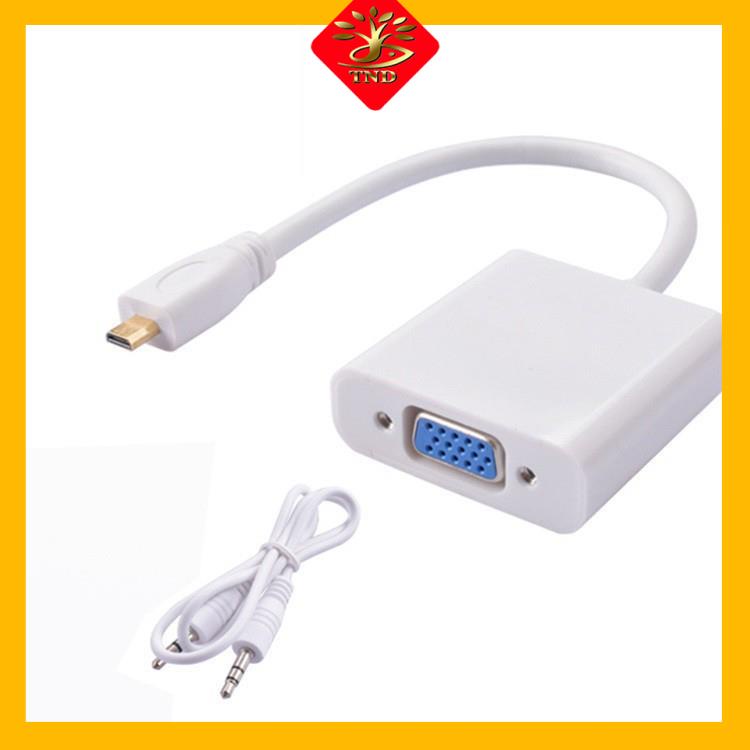 Cáp Micro HDMi To VGA + Audio - Cáp Chuyển Micro HDMI Sang VGA ( Màu Ngẫu Nhiên ).MHAA