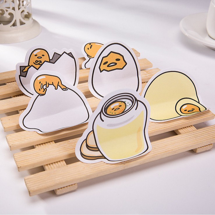 Sticky Note, Post It Note Mini Hình Quả Trứng Lười Gudetama Style Nhật Bản