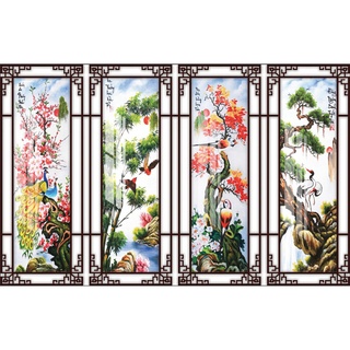 Tranh treo tường Tứ quý 3D NS04