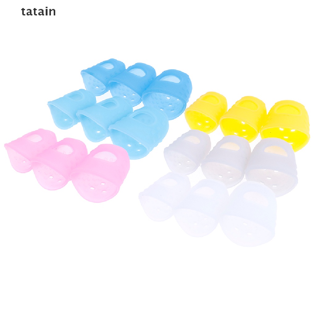 [TAT] Multicolor Silicone Thimble Tip Hollowed Out Breathable Knitting tool DIY craft CVX