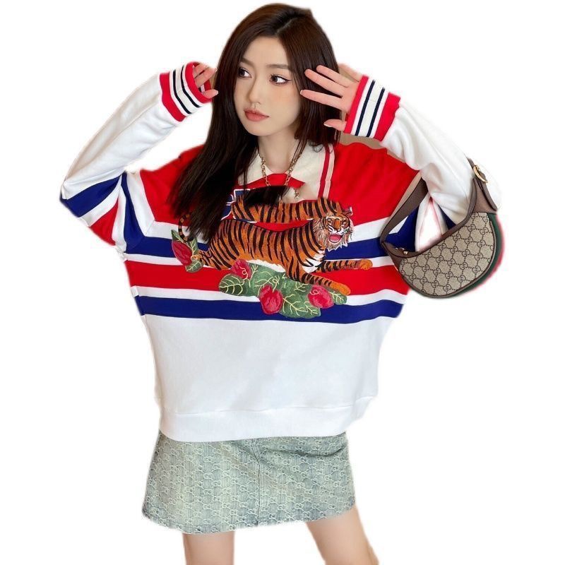 Hàng Có Sẵn!Gucci!Áo Khoác Cardigan Dáng Rộng Thiết Kế Mới Giữ Ấm Cao Cấp Thời Trang