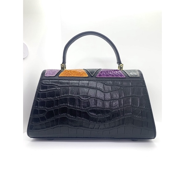 Túi Da cá sấu ghép size 26