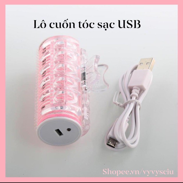 Lô cuốn tóc sạc điện USB uốn mái dài tự dính 95