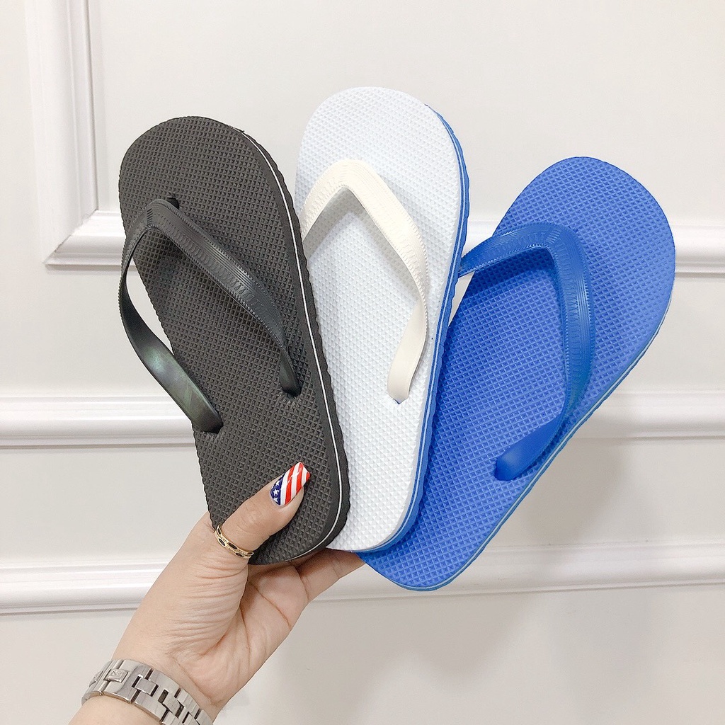Dép kẹp xốp nữ dễ mang siêu bền chống nước chống trơn trượt cực tốt 2 màu xanh, trắng - Chị Chảnh Store