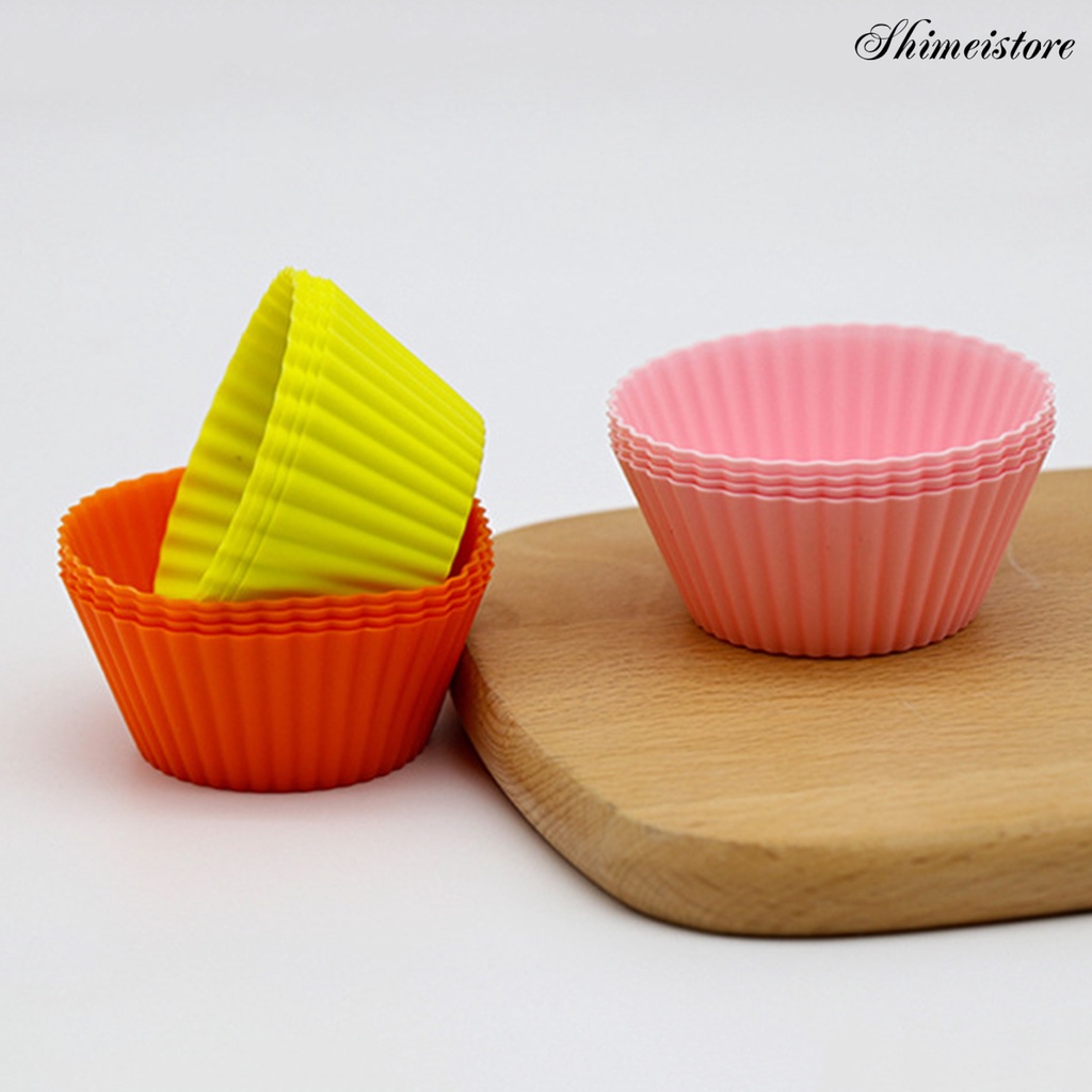 Set 12 Khuôn Làm Bánh Muffin Bằng Silicone Thân Thiện Với Môi Trường Không Mùi Tiện Dụng
