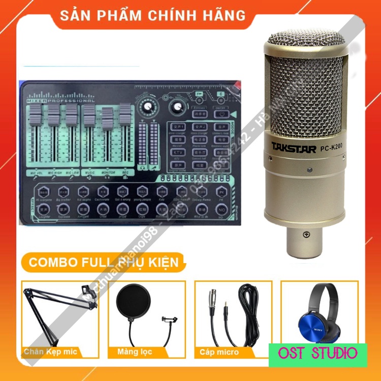 Trọn Bộ Sound Card H9 2021- Mic Thu Âm PC K200 Hàng Chính Hãng . Âm Thanh Cực Hay , Dễ Dàng Lắp Đặt . Bảo Hành 12 Tháng