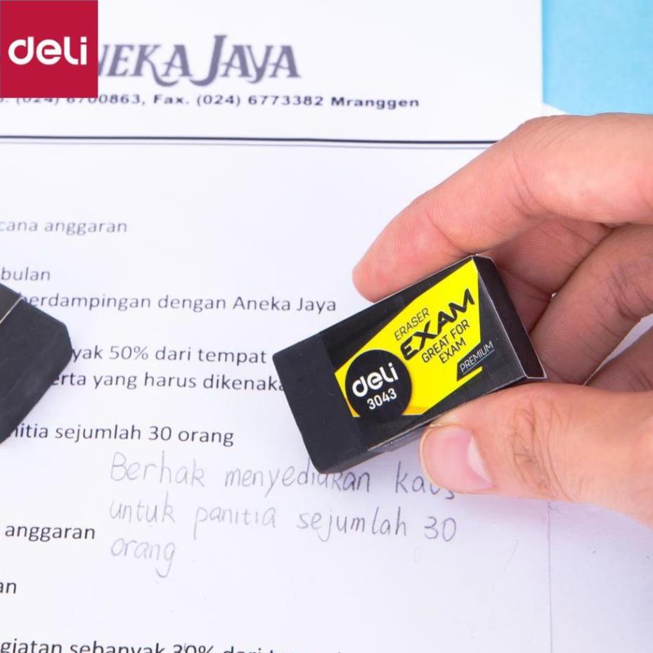 Gôm tẩy 2B Deli, 40×22×12mm, Đen - 1 viên - E3043
