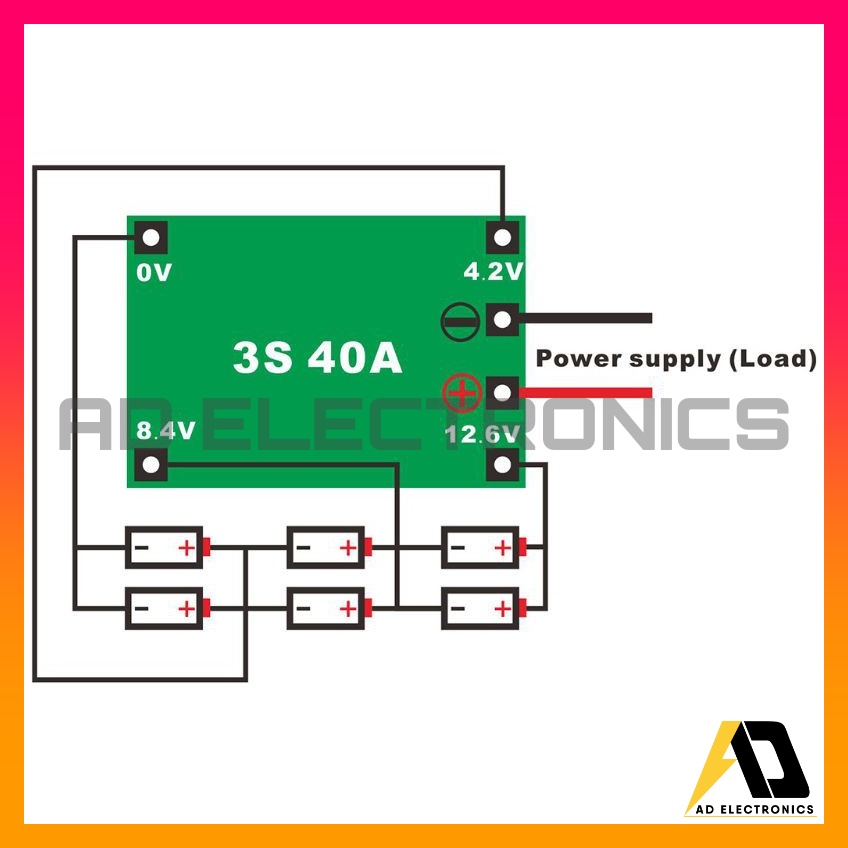 Mạch 3S 12,6V 40A cân bằng - Mạch sạc bảo vệ sạc, xả pin Lithium, 18650 có cân bằng, chất lượng cao