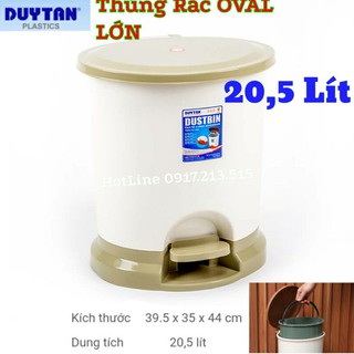 Thùng rác nhựa chân đạp OVAL LỚN DUY TÂN