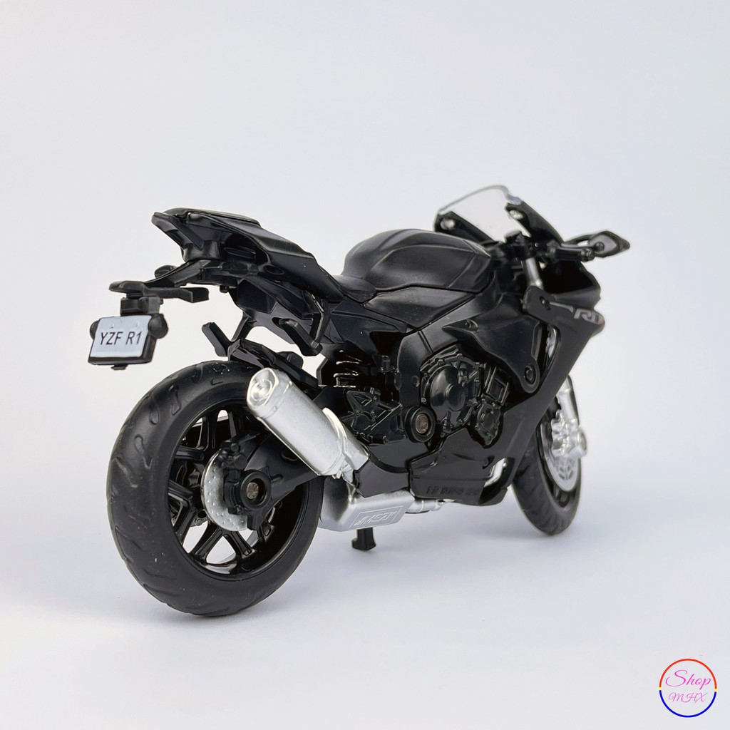 Xe mô hình mô tô Yamaha YZF-R1 TẶNG KÈM BIỂN SỐ tỉ lệ 1:18 hãng CaiPo