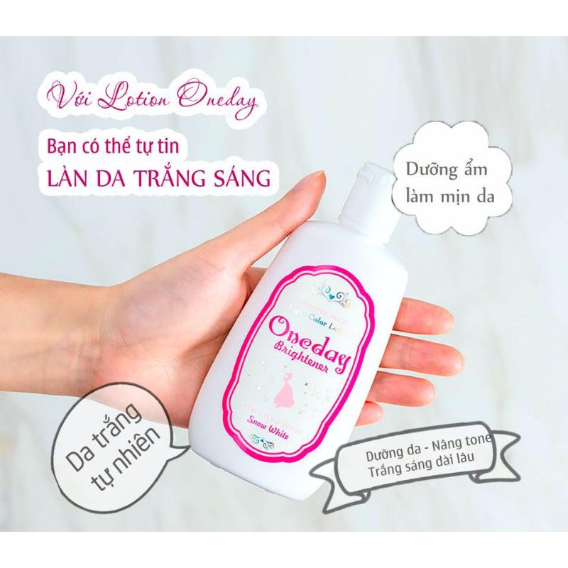LOTION DƯỠNG TRẮNG DA ONE DAY BRIGHTENER FOR FACE & BODY - 120ML
