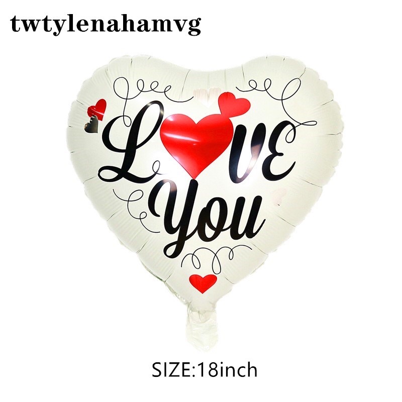 Bóng trái tim in hình chữ love you size 18&quot; 45cm