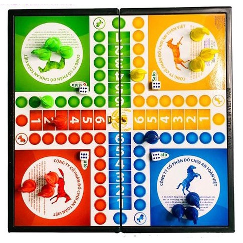 Đồ chơi cờ cá ngựa Sato cỡ lớn 42x42cm kèm hộp đựng hàng Việt Nam cả nhà cùng chơi TR41