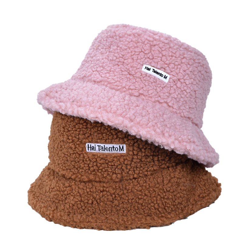 Nón tai bèo/Mũ bucket vải len giả sợi lông cừu Unisex hot hit thời trang thu đông sang chảnh