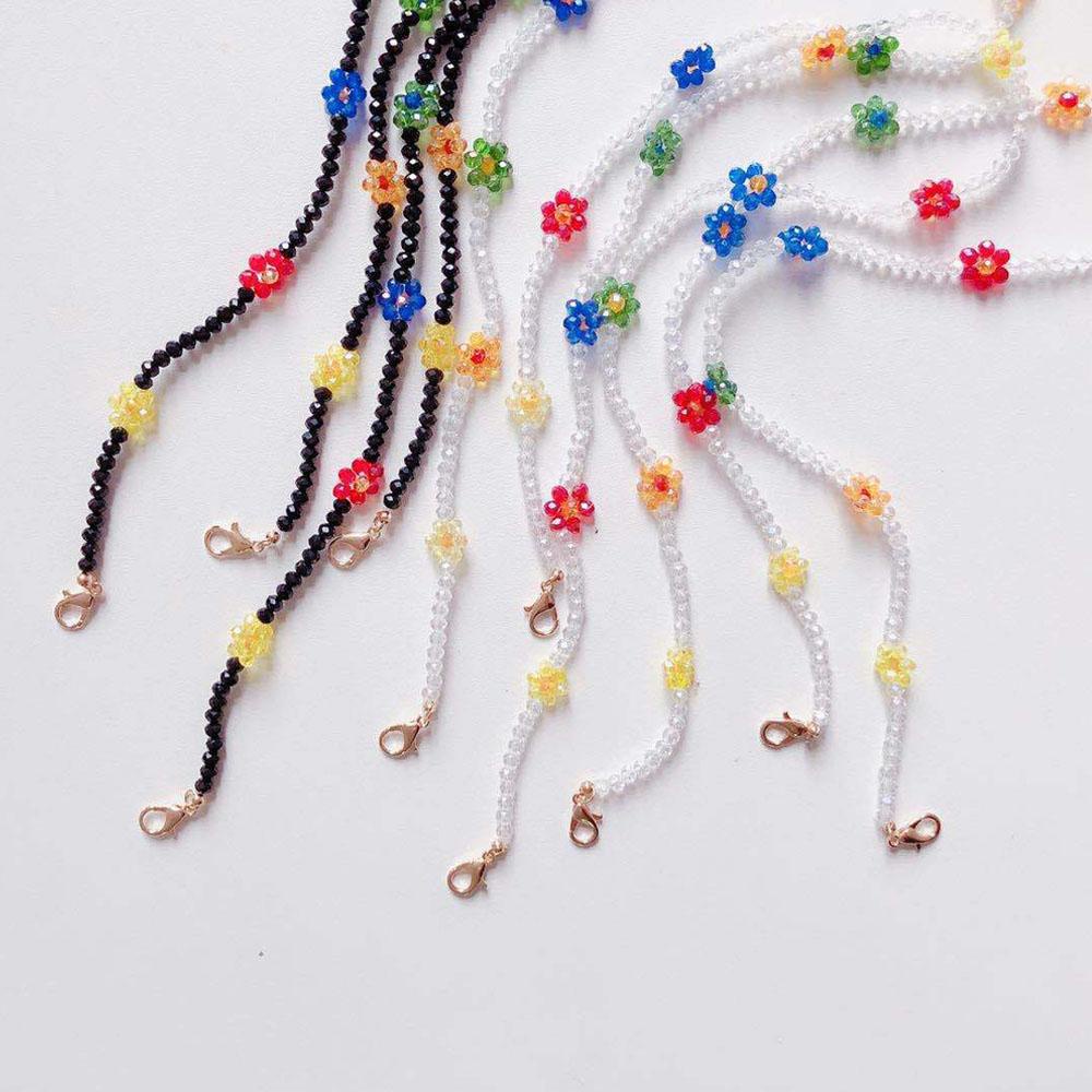 Dây Đeo Mắt Kính Dạng Chuỗi Hạt Bằng Acrylic Chống Thất Lạc WMES15H Hình Hoa Thời Trang