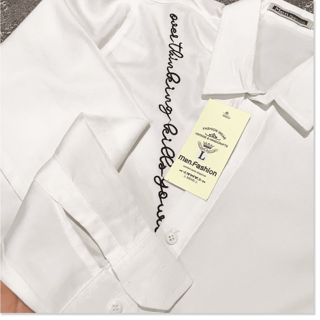 ÁO SƠ MI TRẮNG DÀI TAY NAM HOẠ TIẾT ĐẸP CHẤT CHO AE KOKO MI FASHION