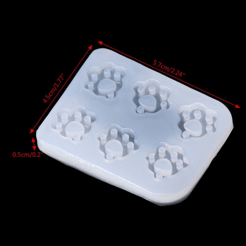 L Cat Claw Paws Silicone Fondant Mold Jewelry Pendant Making Epoxy Resin Mold Tool