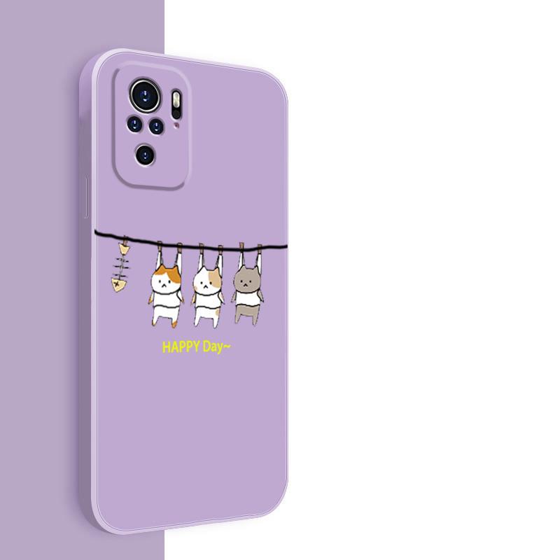Ốp lưng REDMI NOTE 10 4G XIAOMI REDMI NOTE 10S REDMI NOTE 10 PRO 4G Ốp Điện Thoại Silicone Mềm Hình Mèo LSMM01 Cho REDMI NOTE 10 4G XIAOMI REDMI NOTE 10S REDMI NOTE 10 PRO 4G viền vuông cute