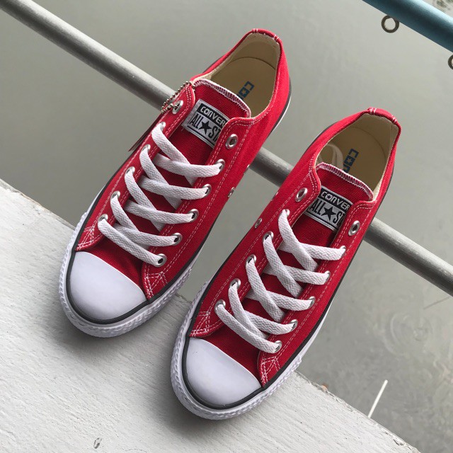 [GIÁ SỐC] GIÀY CONVERSE ĐỎ TƯƠI THẤP CỔ