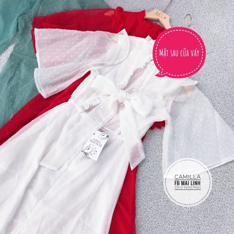 Đầm maxi chấm bi hở lưng | BigBuy360 - bigbuy360.vn