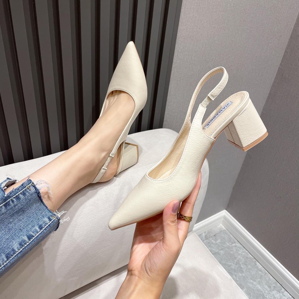 💖FULLBOX💖 Giày hở gót 5 phân dây chun êm chân loại 1