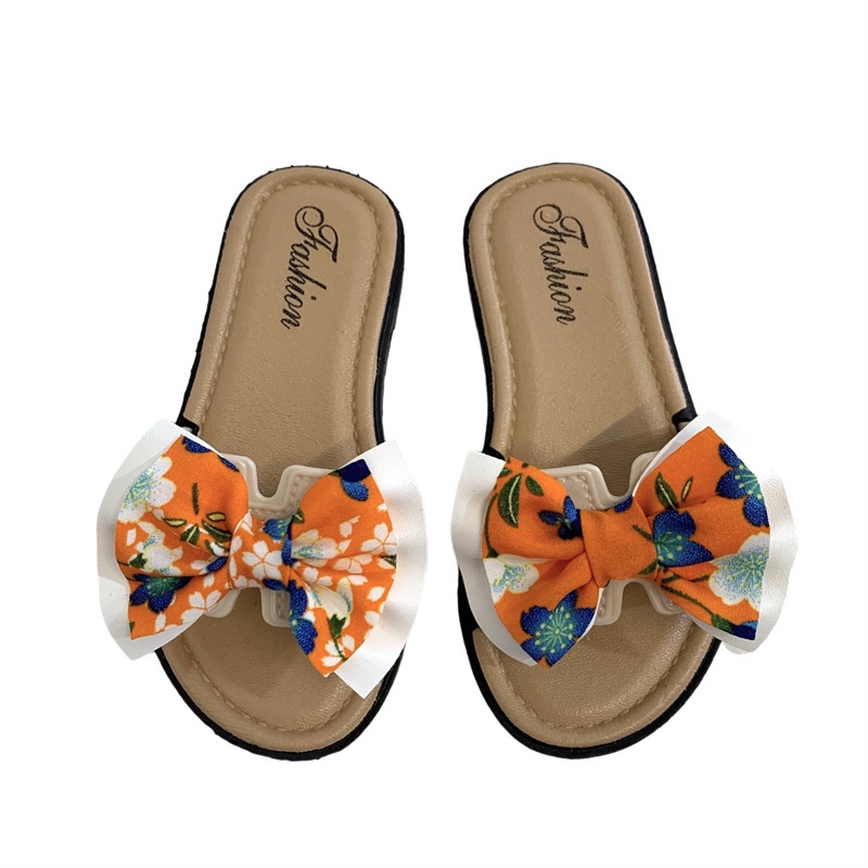 Dép Sandal Xỏ Ngón Đính Nơ Dễ Thương Cho Bé Gái