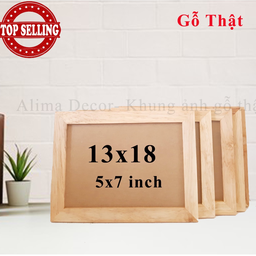 Khung Hình Trang Trí Gỗ Thật 13x18 Để Bàn, Treo Tường