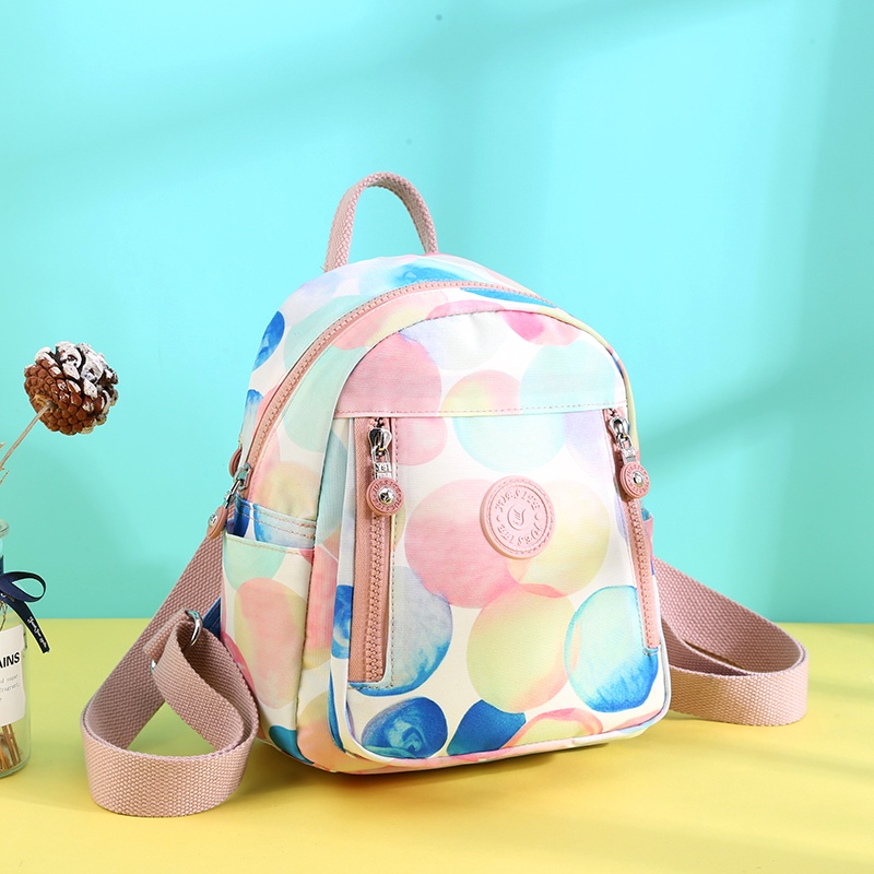 Balo Vải Oxford Mini Họa Tiết Hoa Phong Cách Mới Cho Nữ