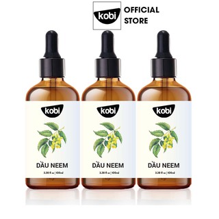 Dầu neem oil Kobi hữu cơ, nguyên chất, diệt bọ trĩ, nhện đỏ, rệp, sâu, bảo vệ hoa hồng, hoa lan, ép lạnh -3 chai 100ml